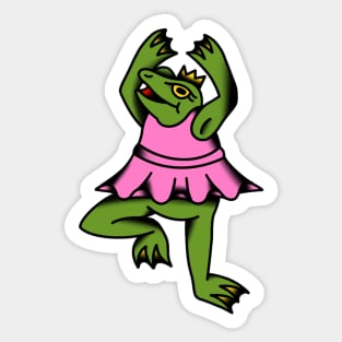 Ballerina Frog Sticker